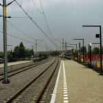 Station Veenendaal Centrum kort na de opening.